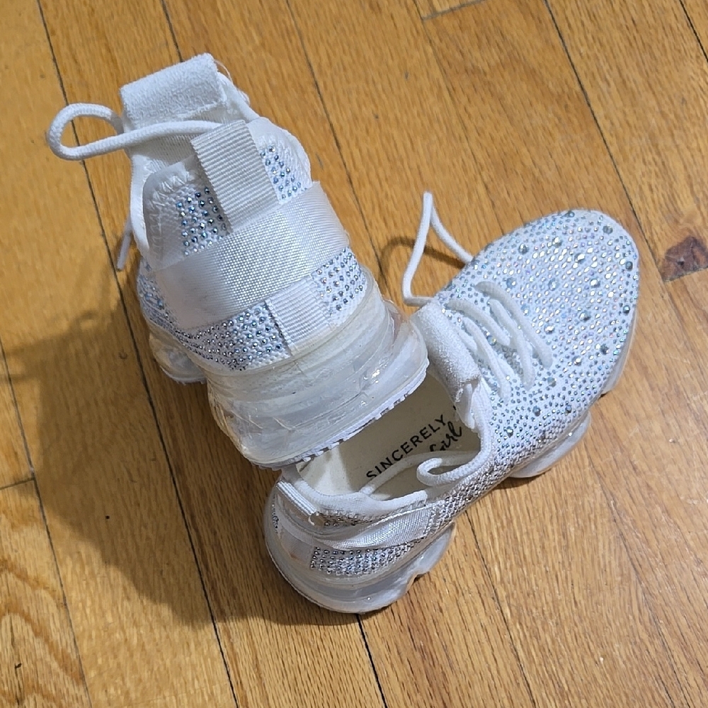 White Rhinestone Sneakers - Picture 4 of 4